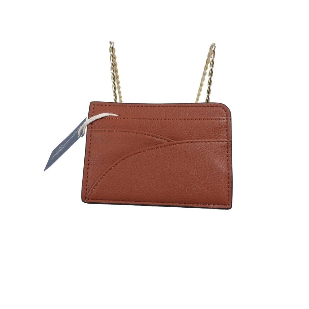 Universal Thread Goods Co. Womens Brown Faux Leather Credit Card Holder Wallet